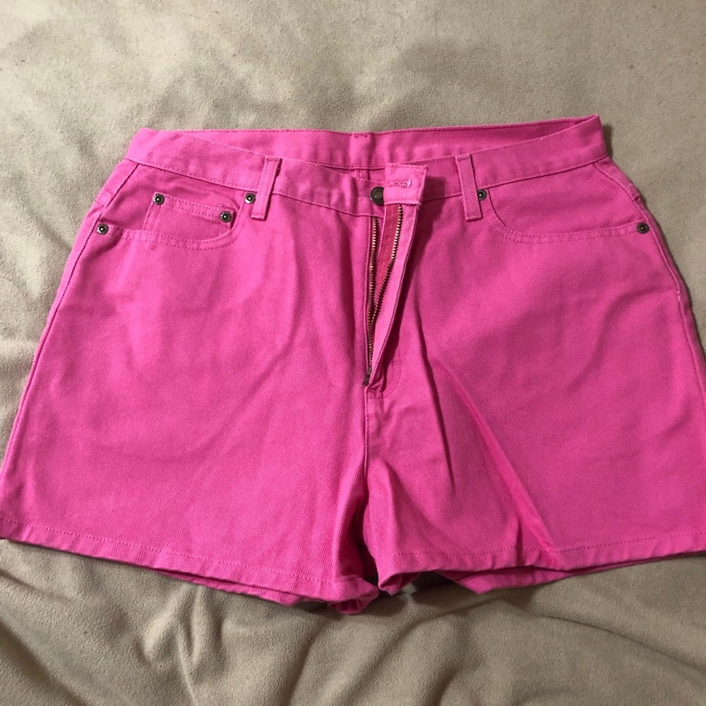 Pink low rise shorts